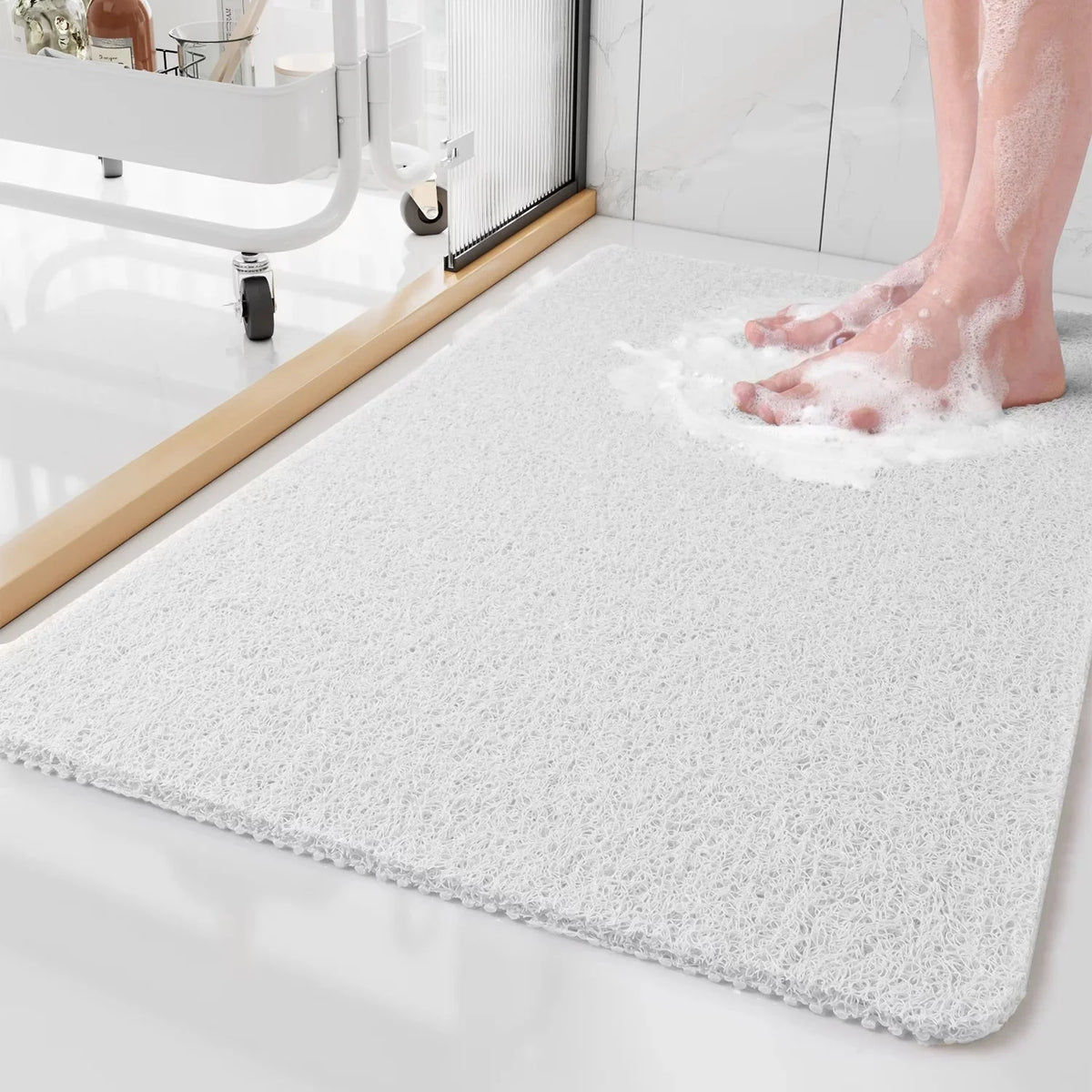 Shower Mat Open Drainage Textured Surface & Non-Slip Backing
