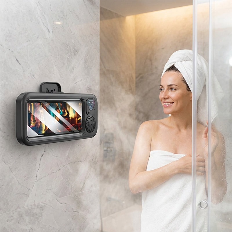 Shower Phone Mount Waterproof Bluetooth Speaker 68-Hour Battery