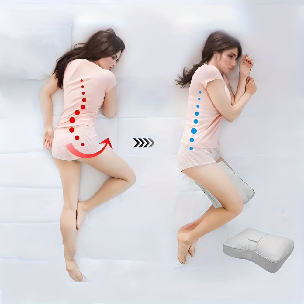 Side Sleeper Knee Pillow Memory Foam Adjustable Strap