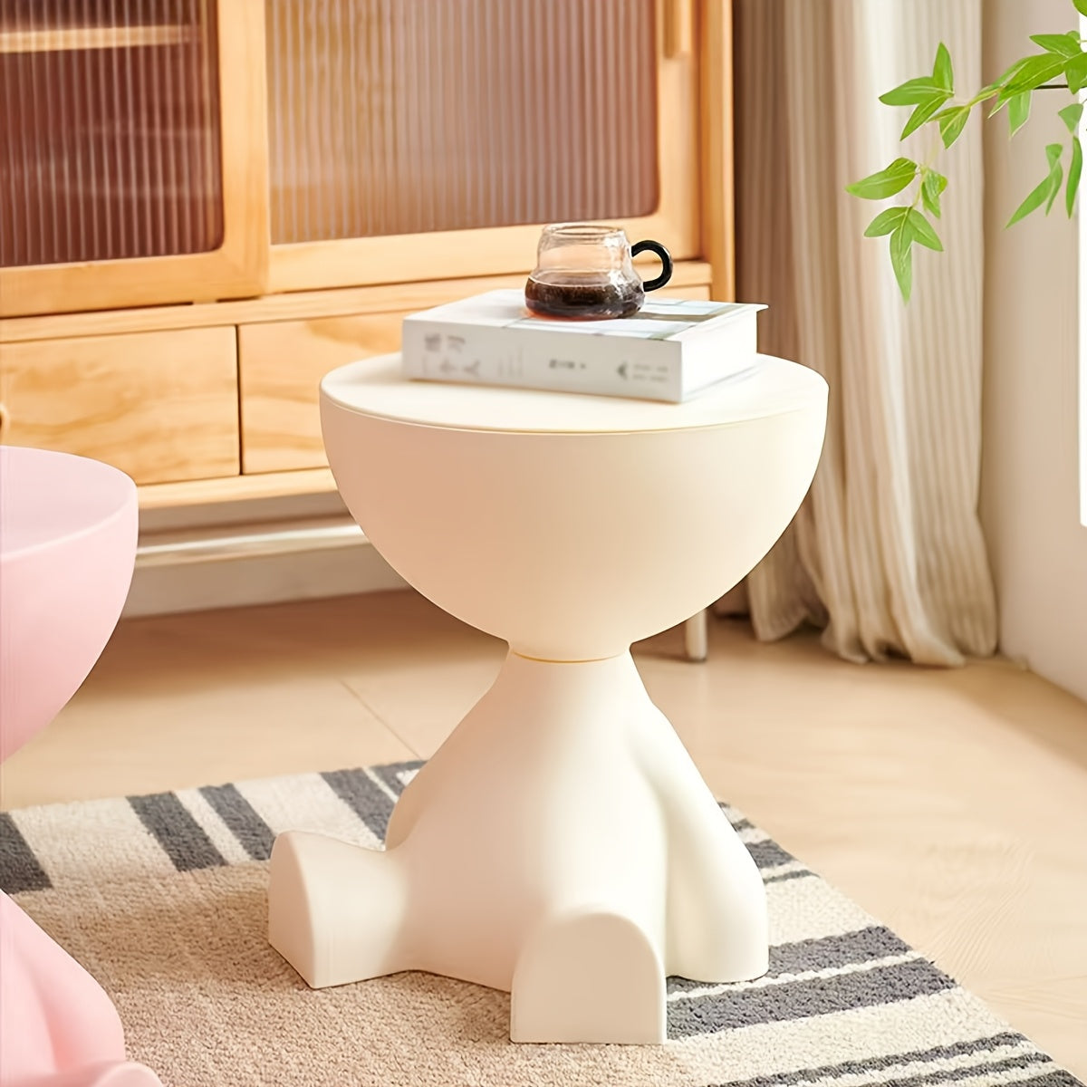 Side Table Bear-Shaped Plastic Lightweight & Easy-Care