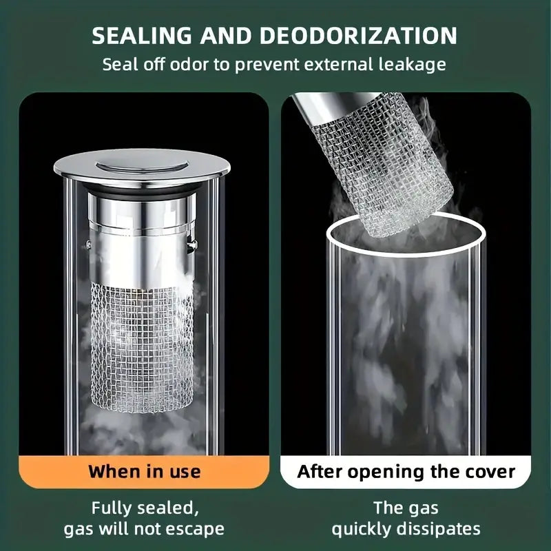 Sink Drain Strainer Pop-Up Stainless Steel Fine Mesh