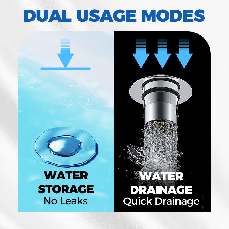 Sink Drain Strainer Universal Fit & Tool-Free Easy-Clean