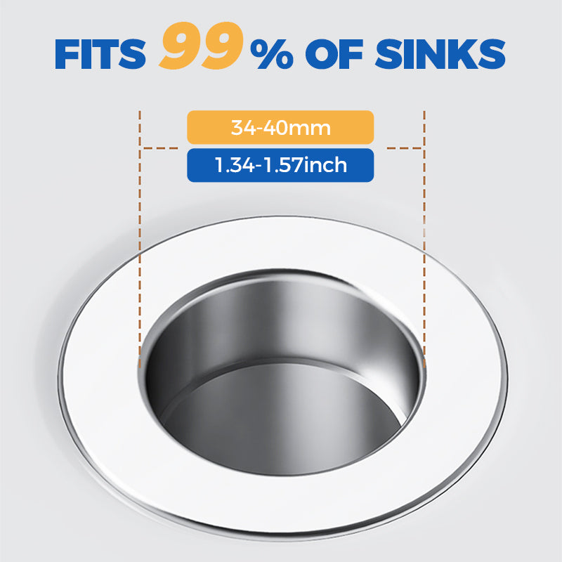 Sink Drain Strainer Universal Fit & Tool-Free Easy-Clean