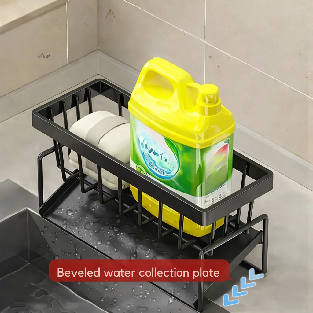 Sink Rack Stainless Steel Drip Tray & Towel Holder