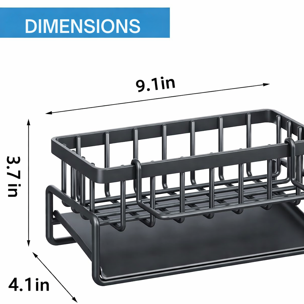 Sink Rack Stainless Steel Drip Tray & Towel Holder