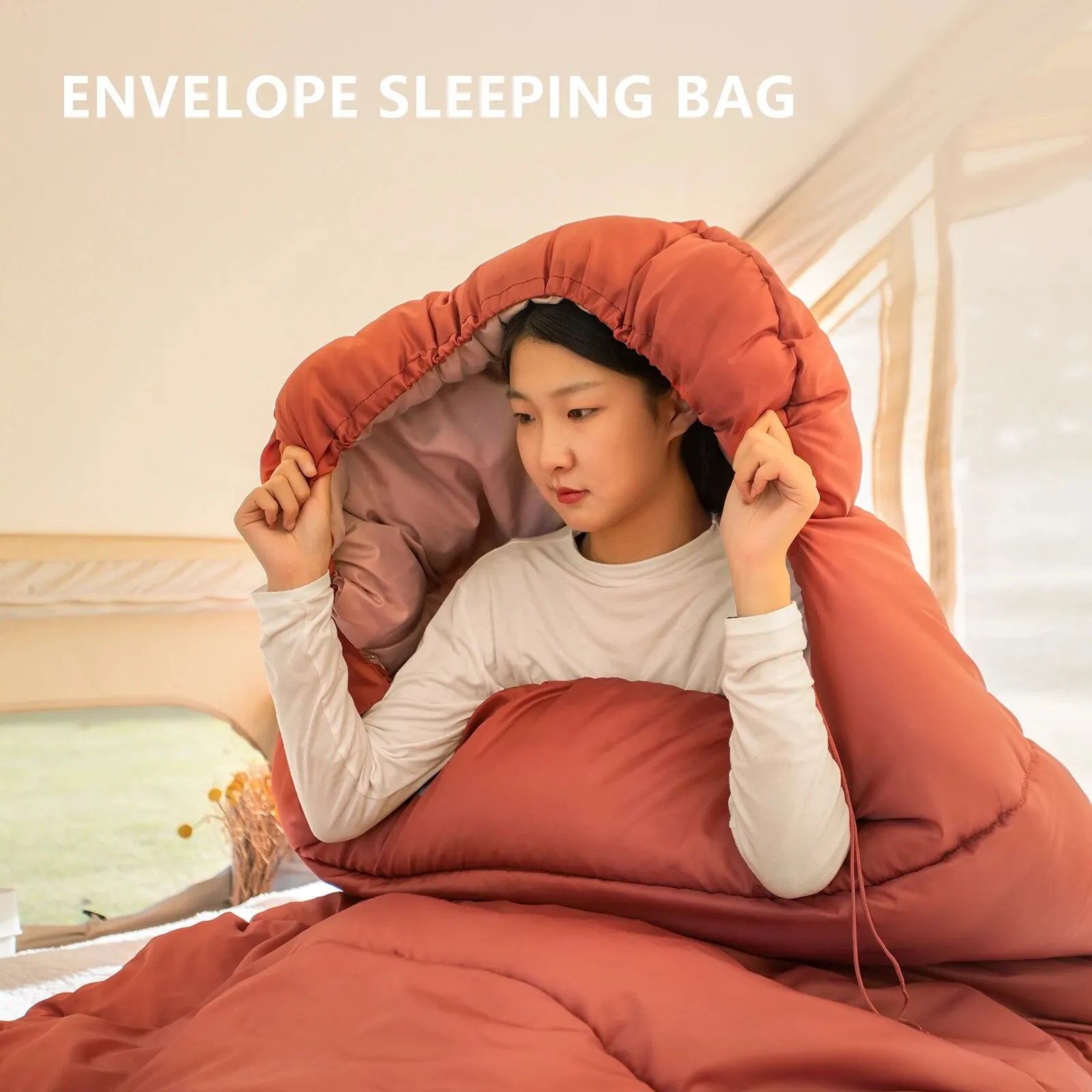 Sleeping Bag 3-Season Cotton Filled Extra Wide