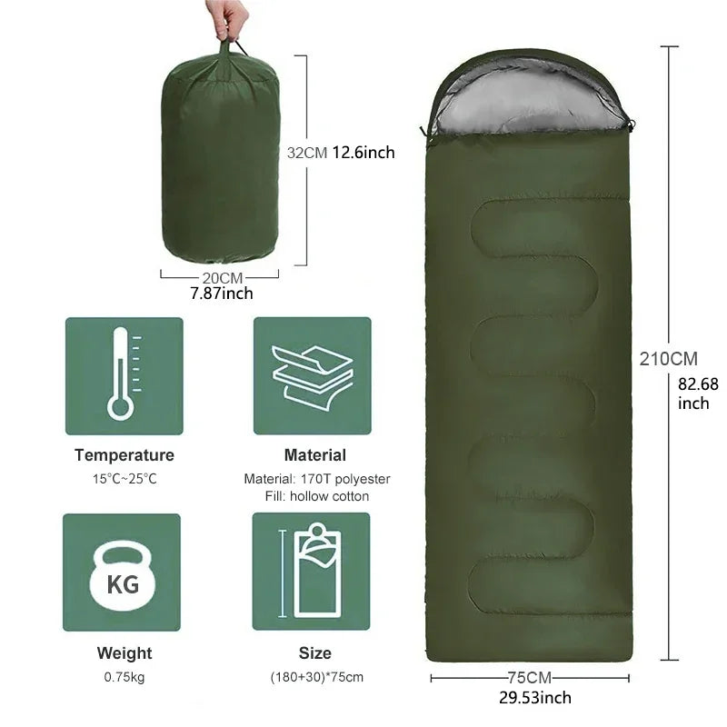 Sleeping Bag 4-Season Ultralight Waterproof