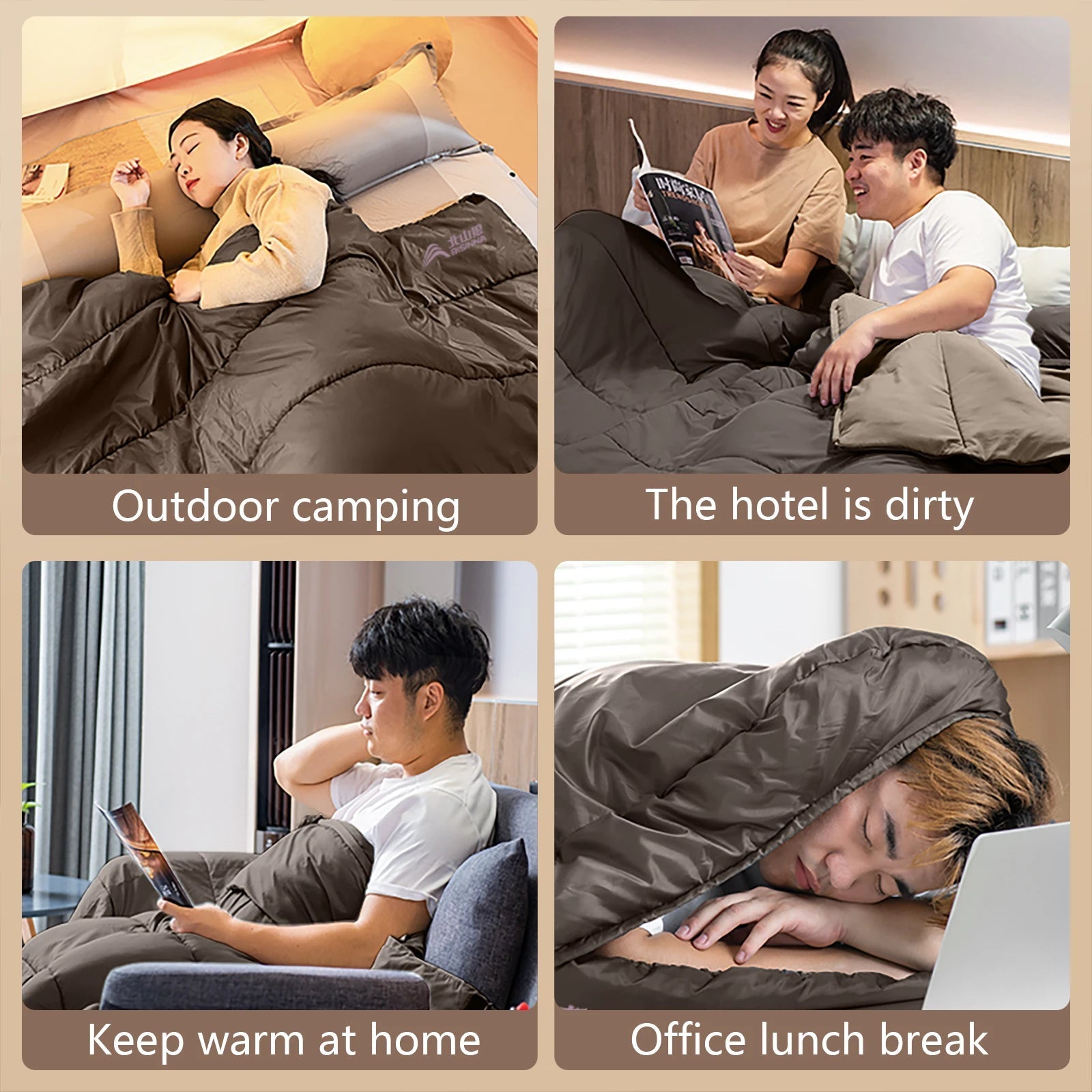 Sleeping Bag Extra Wide 100 cm All-Season