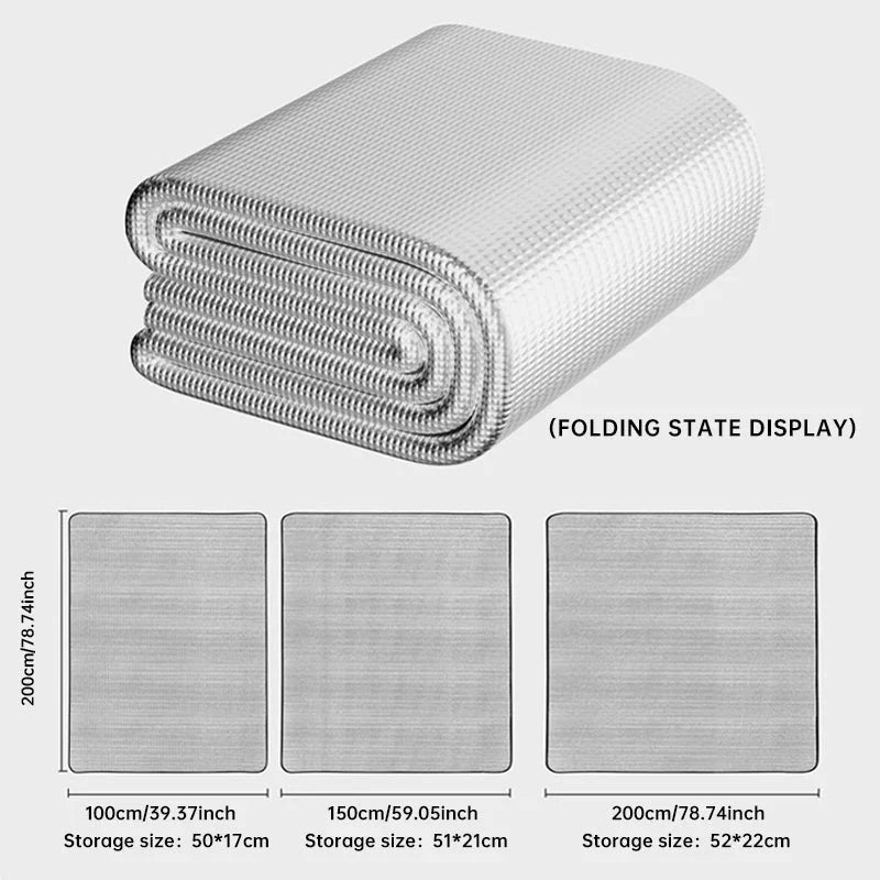 Sleeping Pad Heat-Reflective Aluminum Waterproof Foam Core