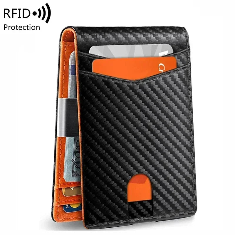 Slim Bifold Wallet RFID Blocking Money Clip