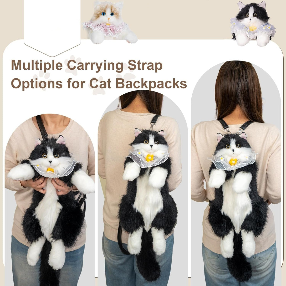 Small Pet Carrier Convertible Sling Padded Liner Adjustable Strap