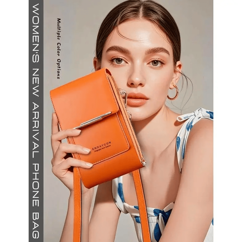 Smartphone Crossbody Bag Waterproof Touchscreen Window Anti-Theft & Card Pockets