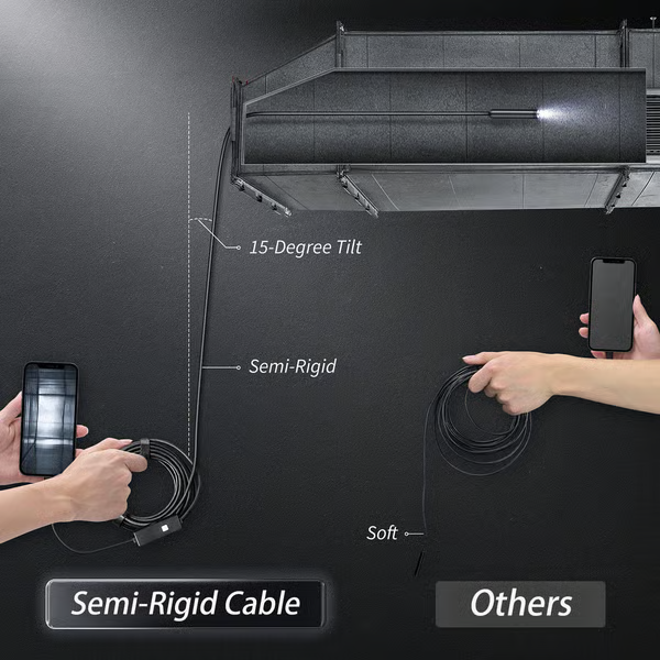 Smartphone Endoscope Camera 1080p 5m Cable Adjustable LED Lights