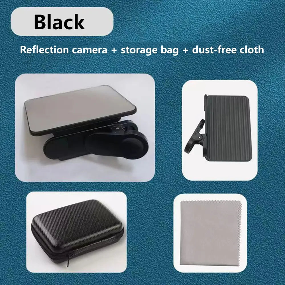 Smartphone Mirror Lens Optical Glass Clip-On Universal Fit