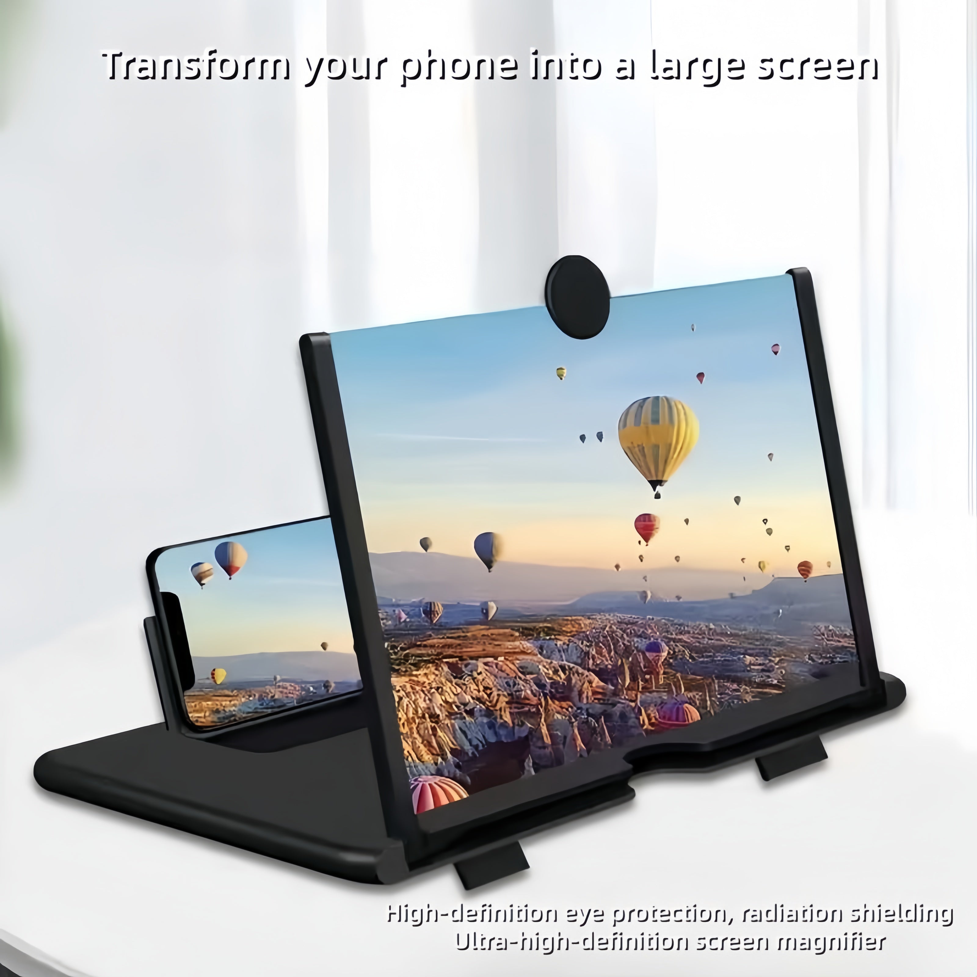 Smartphone Screen Magnifier 12-Inch HD Lens Foldable & Portable