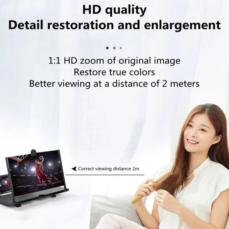 Smartphone Screen Magnifier Foldable 3-4x Magnification & Eye Protection