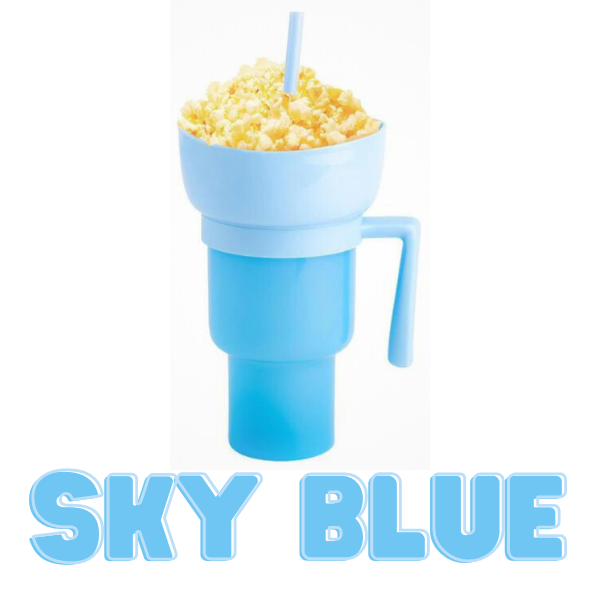 Snack & Drink Cup 1 L Capacity Removable Handle