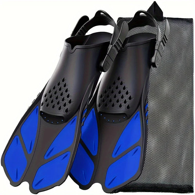 Snorkel Fins Adjustable Buckles Open Heel & Short Blade