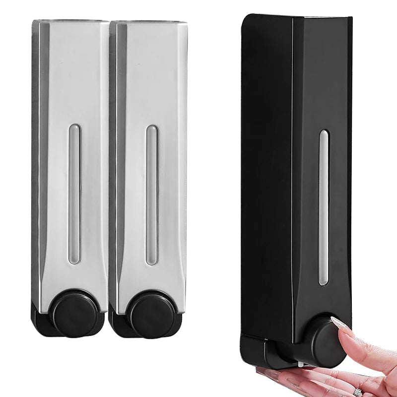 Soap Dispenser Wall-Mounted Magnetic Lid & One-Hand Pump