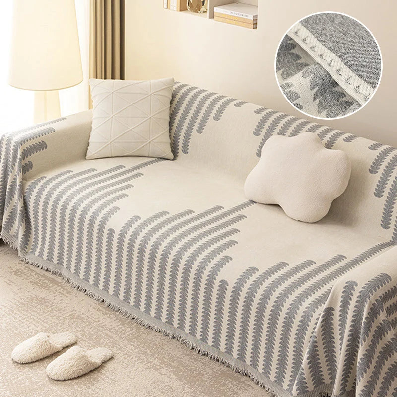 Sofa Cover Non-Slip Cotton Blend Fits Up To Four-Seater