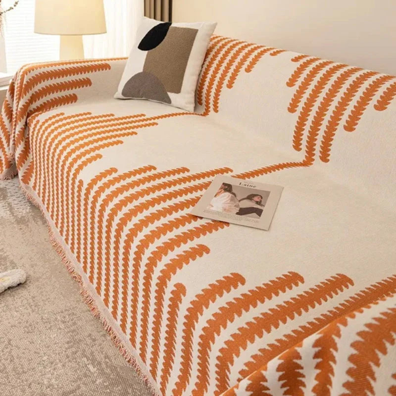 Sofa Cover Non-Slip Cotton Blend Fits Up To Four-Seater