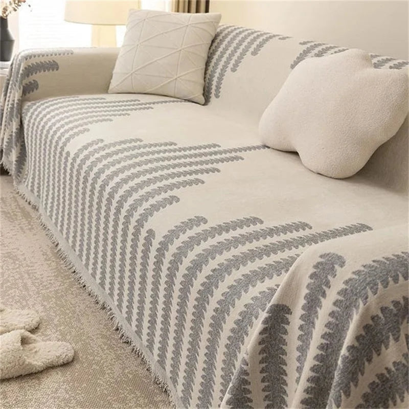 Sofa Cover Non-Slip Cotton Blend Fits Up To Four-Seater