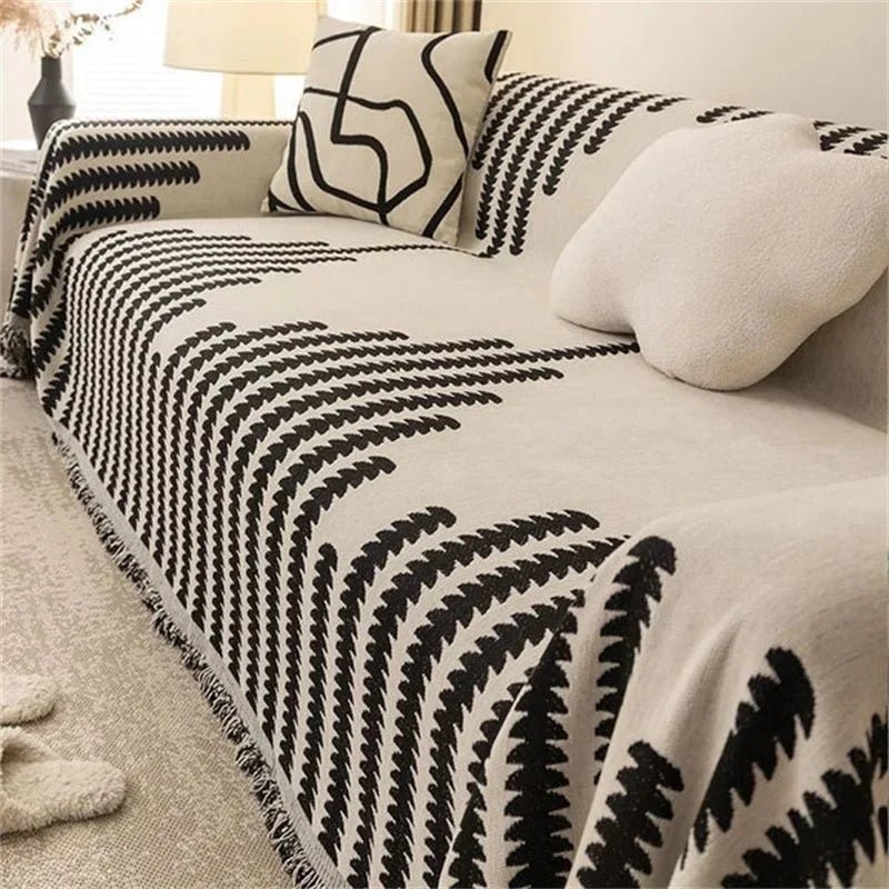 Sofa Cover Non-Slip Cotton Blend Fits Up To Four-Seater