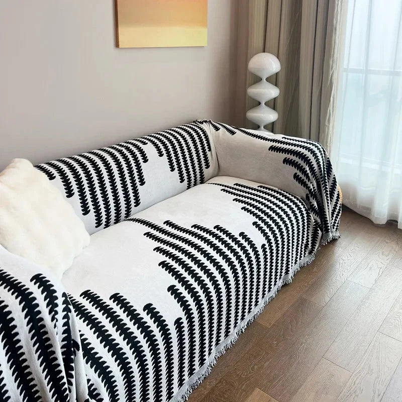 Sofa Cover Non-Slip Cotton Blend Fits Up To Four-Seater