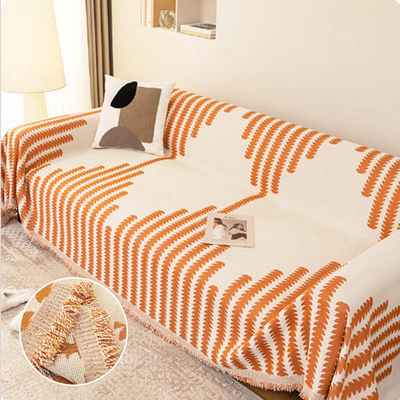 Sofa Cover Non-Slip Cotton Blend Fits Up To Four-Seater