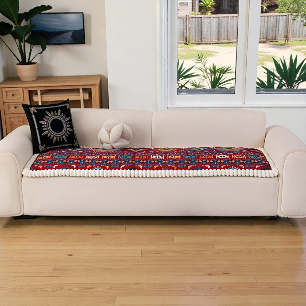 Sofa Cover Quilted Microfiber Blend Non-Slip Backing