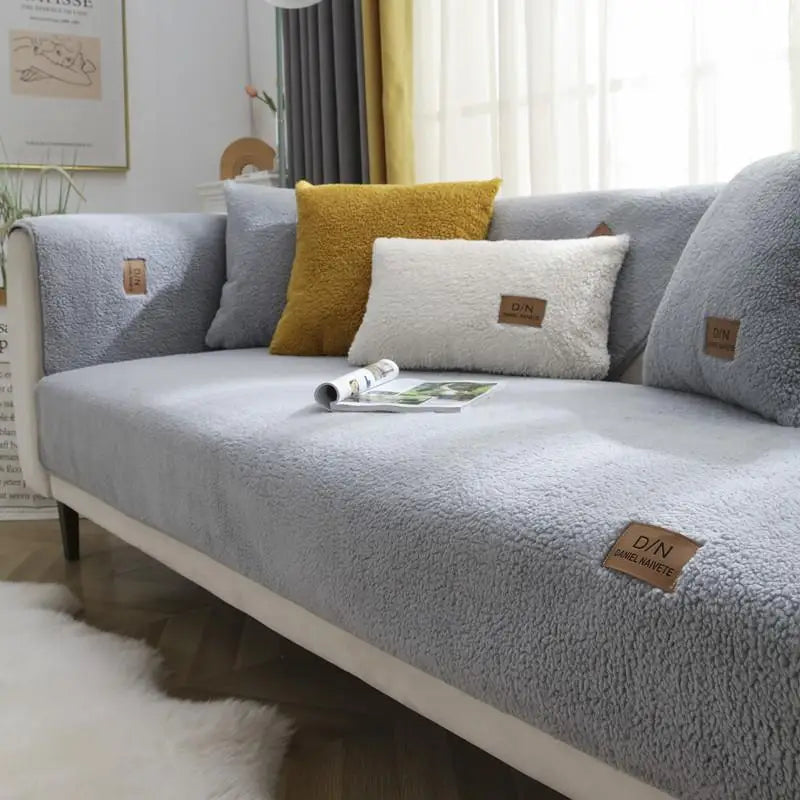 Sofa Cover Sherpa Fleece Waterproof & Non-Slip