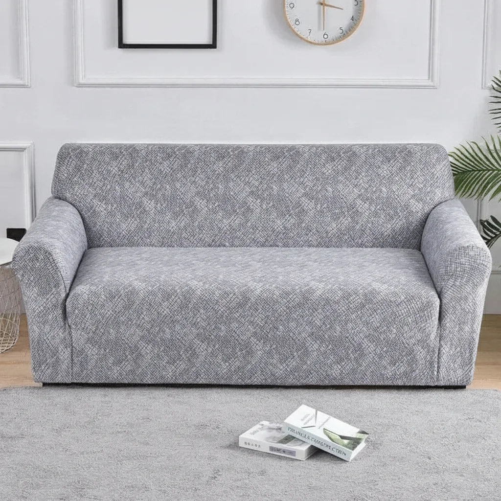 Sofa Cover Stretch Fit Floral Print Polyester & Elastane