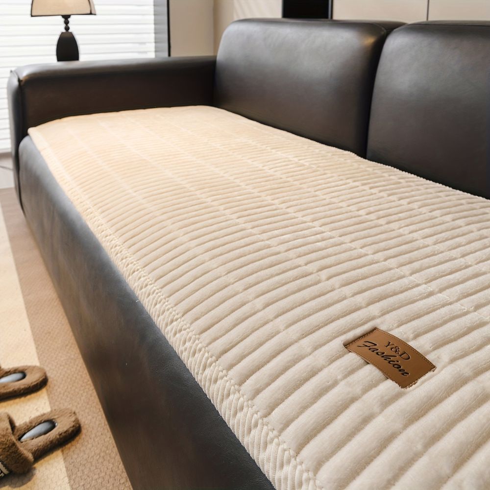 Sofa Seat Cover Quilted Microfiber Non-Slip Pet Hair Protection