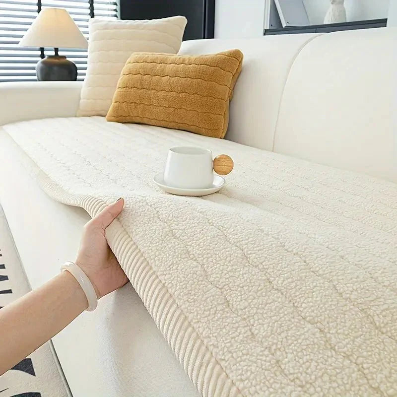 Sofa Slipcover Non-Slip Backing Soft Polyester Machine Washable