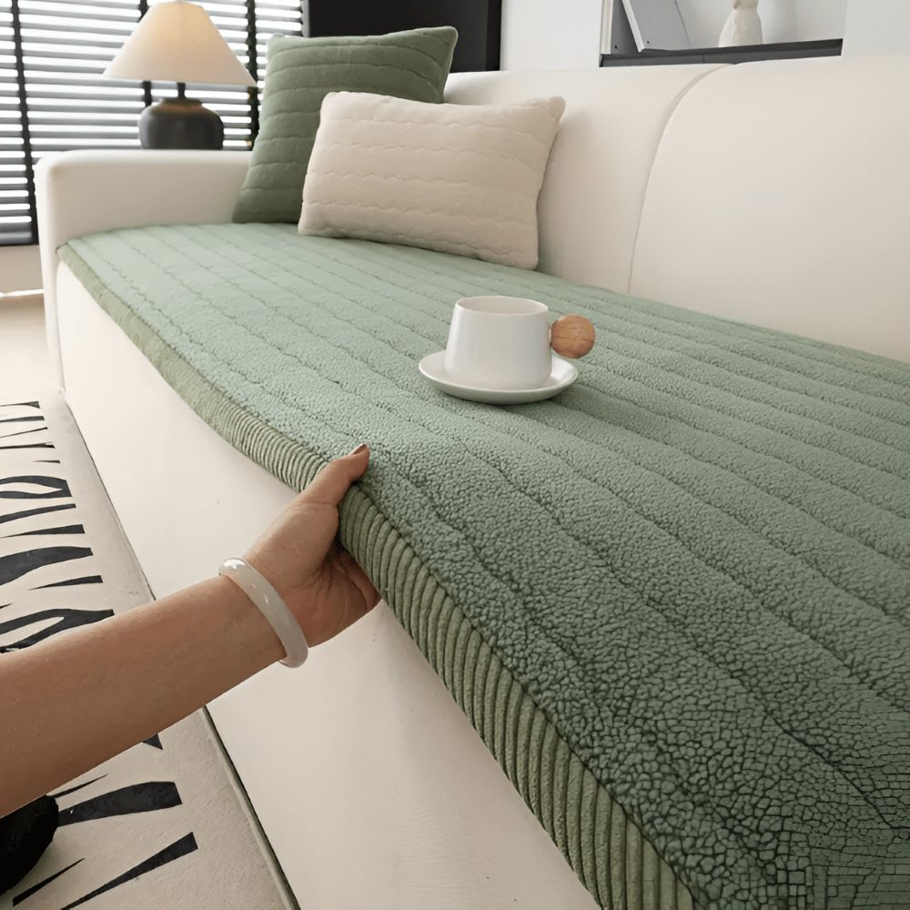 Sofa Slipcover Non-Slip Backing Soft Polyester Machine Washable