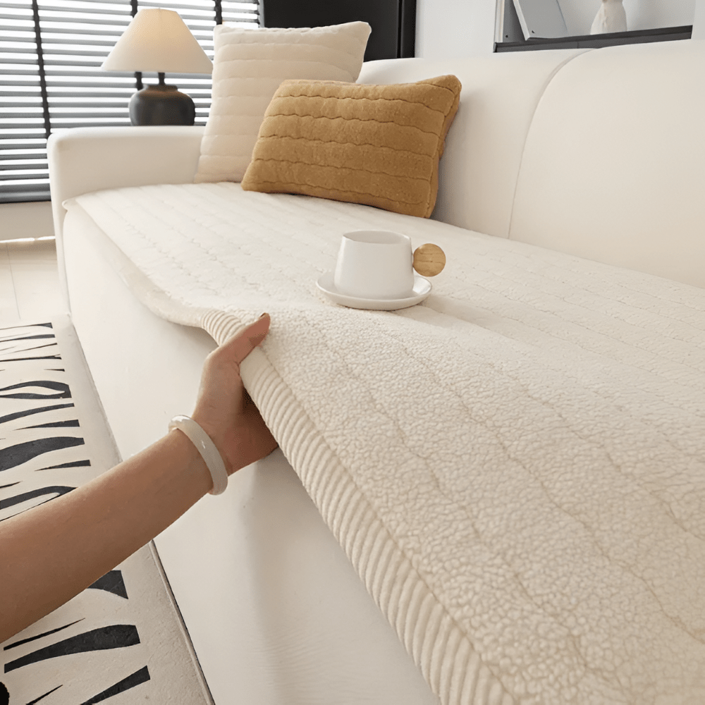 Sofa Slipcover Non-Slip Backing Soft Polyester Machine Washable