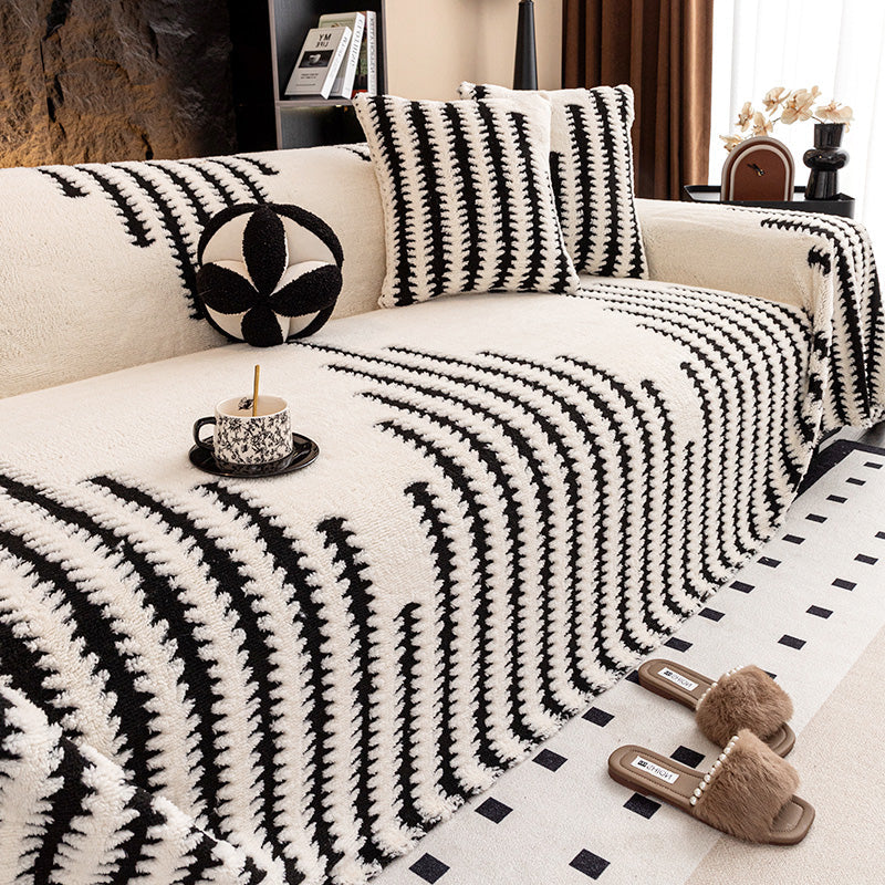 Sofa Throw High-Pile Plush Non-Slip & Machine Washable