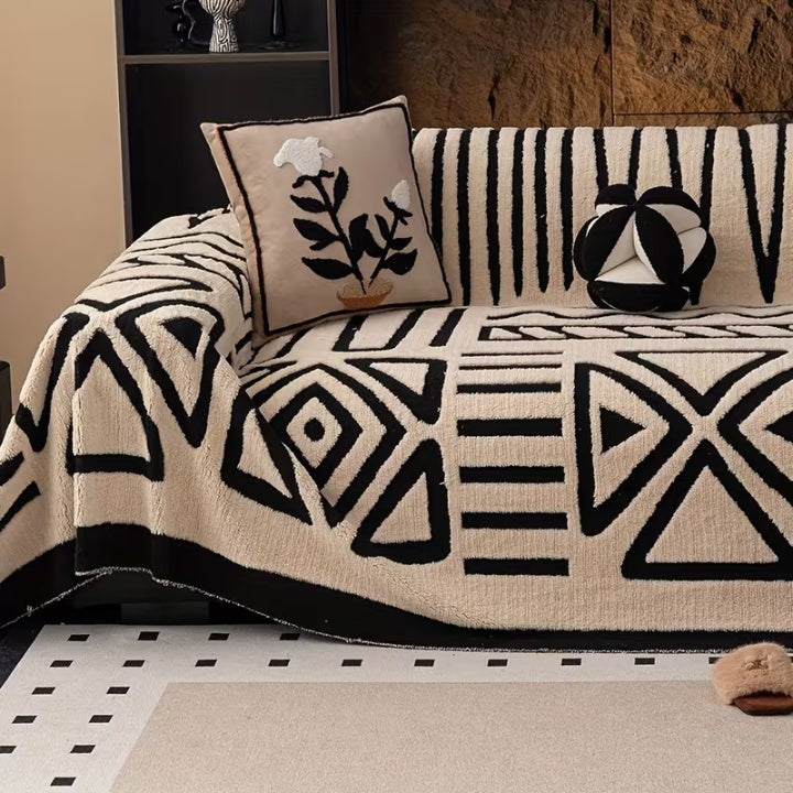 Sofa Throw High-Pile Plush Non-Slip & Machine Washable