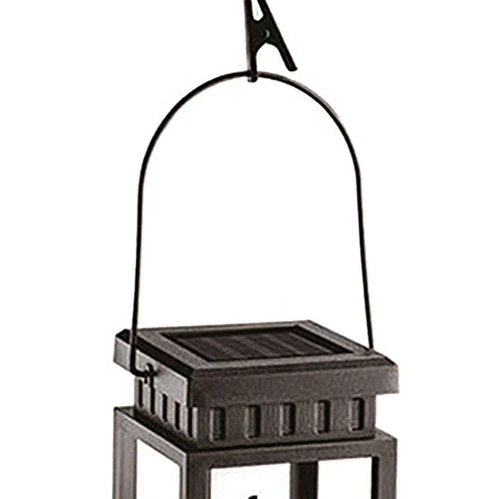 Solar Candle Lantern Warm White Flicker Solar-Powered Weatherproof