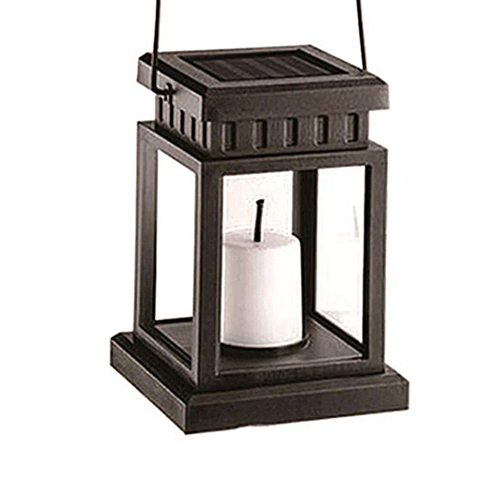 Solar Candle Lantern Warm White Flicker Solar-Powered Weatherproof