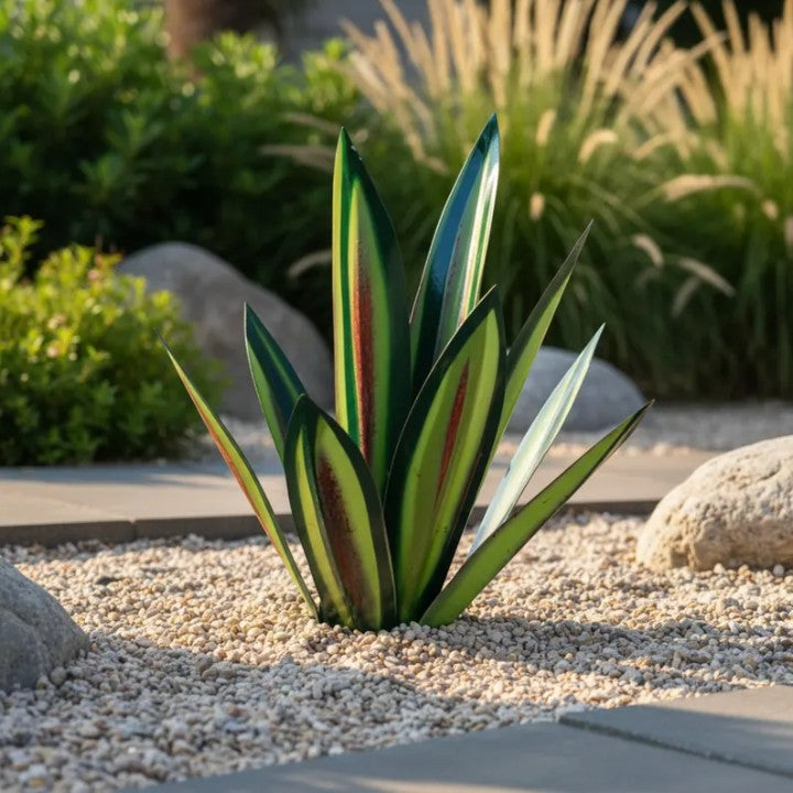 Solar Garden Lamp Agave-Shape Color-Changing LED Solar-Powered