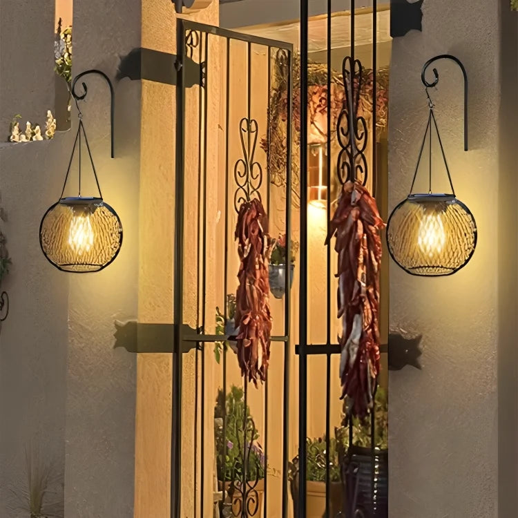 Solar Garden Lantern Warm Light 36-Hour Weatherproof Hanging