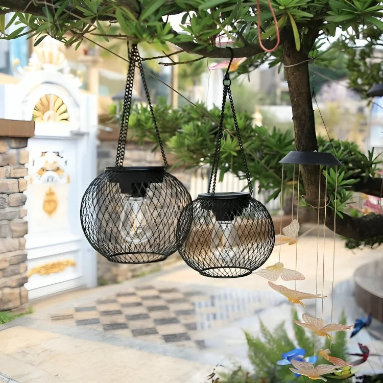 Solar Garden Lantern Warm Light 36-Hour Weatherproof Hanging