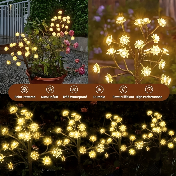 Solar Garden Light 20 Bendable Branches Weatherproof