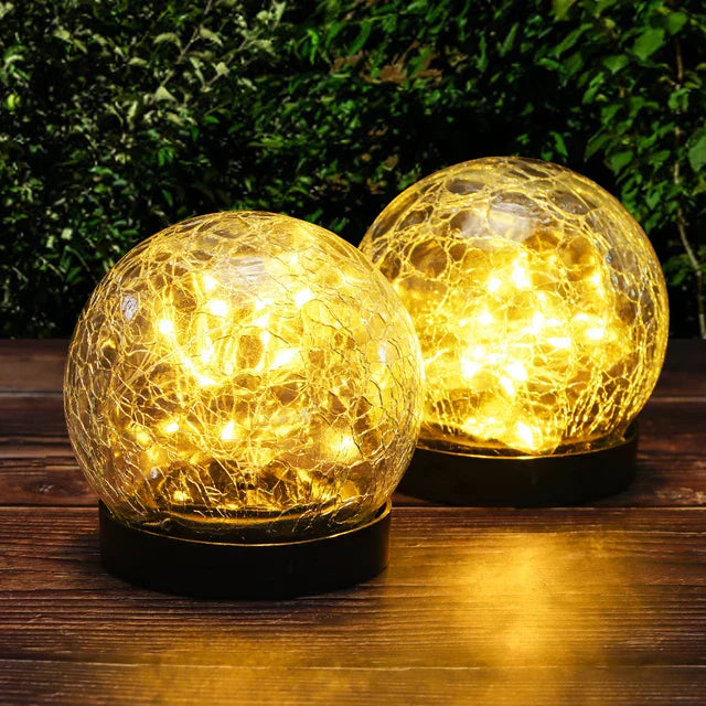 Solar Garden Light Color-Changing Glass Globe
