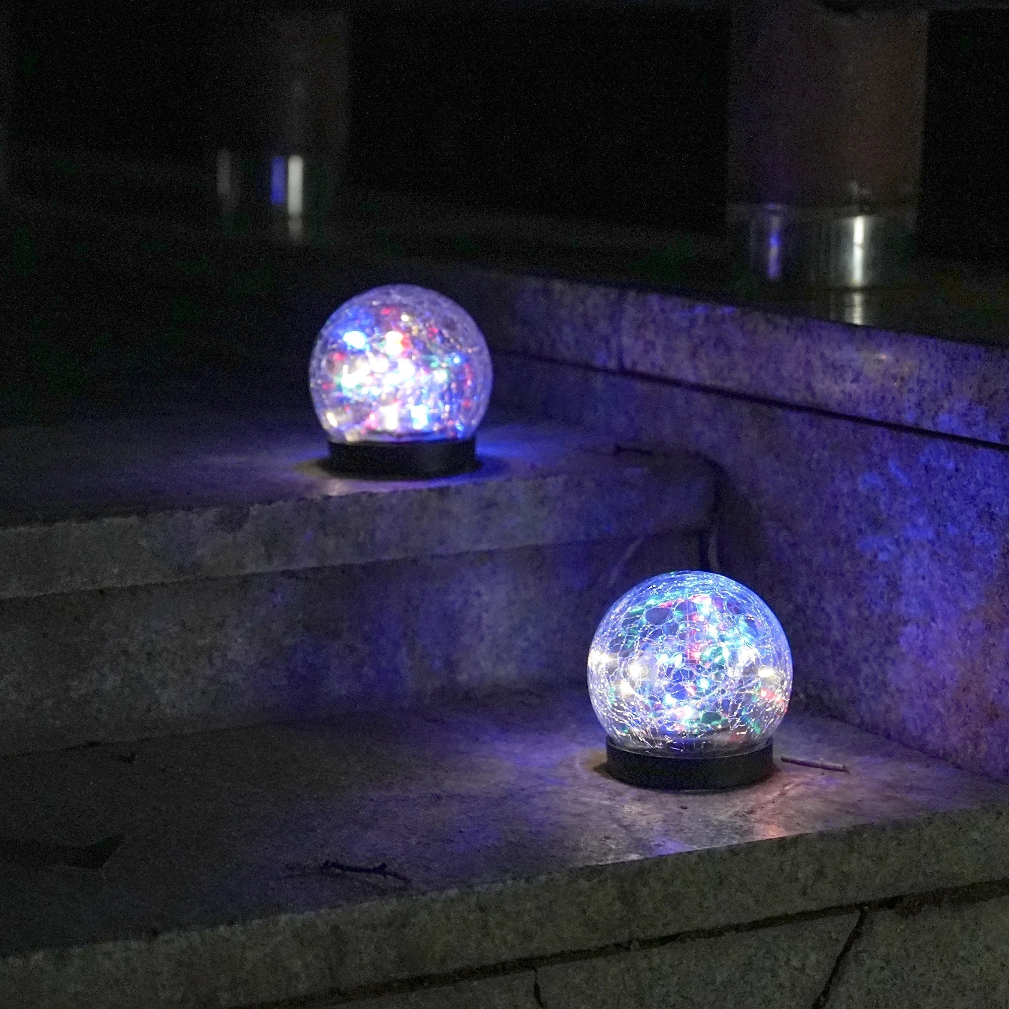 Solar Garden Light Color-Changing Glass Globe