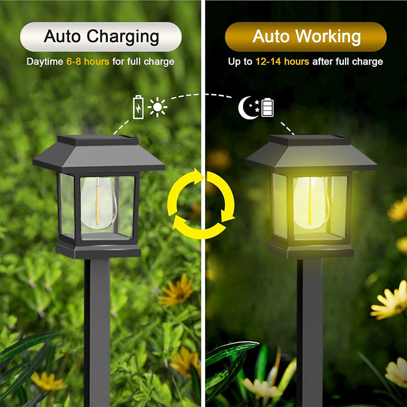 Solar Garden Light Warm White Weatherproof Ground Spike