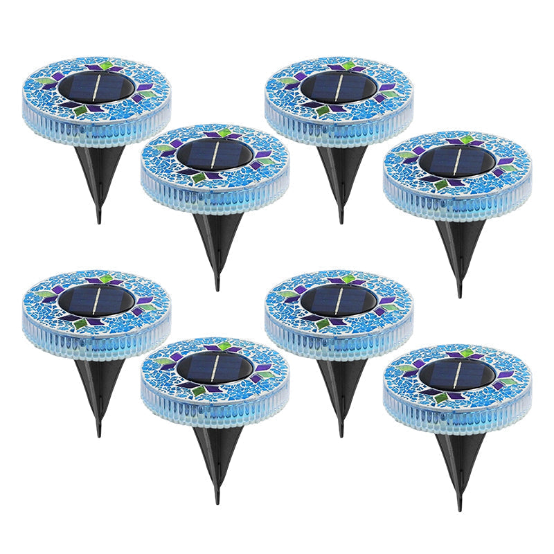 Solar Garden Lights Dusk-to-Dawn Mosaic Glass