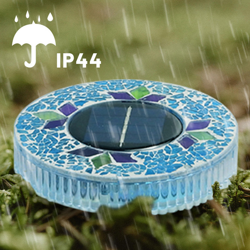 Solar Garden Lights Dusk-to-Dawn Mosaic Glass