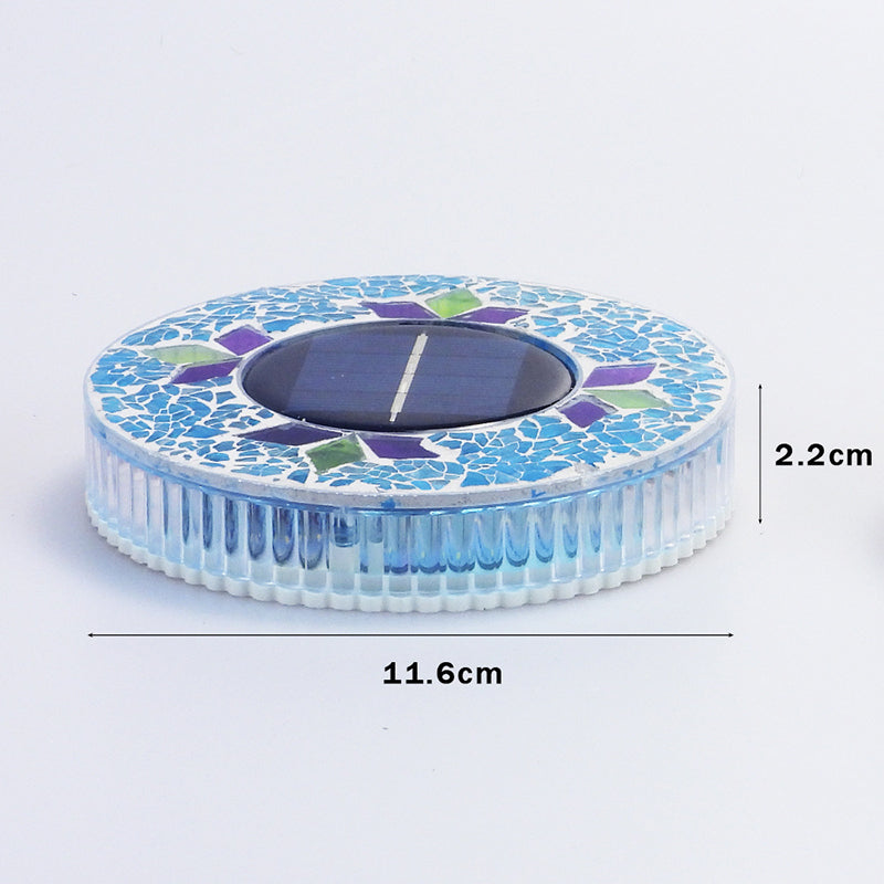Solar Garden Lights Dusk-to-Dawn Mosaic Glass